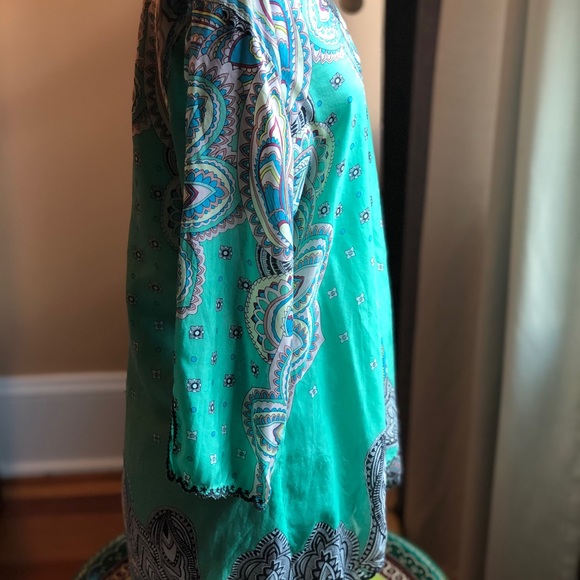 Johnny Was silk tunic top size medium Excellent! - Picture 4 of 8